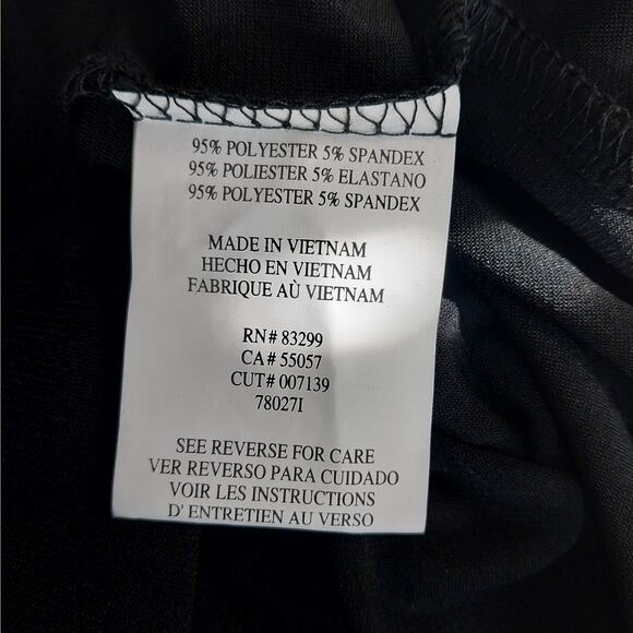 TIANA B! DREAMY, FLOWING BLACK STRETCH, RUFFLED BODICE, PRINCESS CUT DRESS! SZ L - Picture 6 of 9